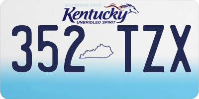 KY license plate 352TZX