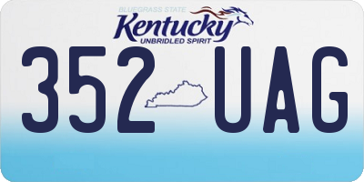 KY license plate 352UAG