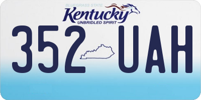 KY license plate 352UAH