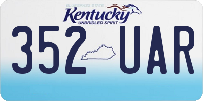 KY license plate 352UAR