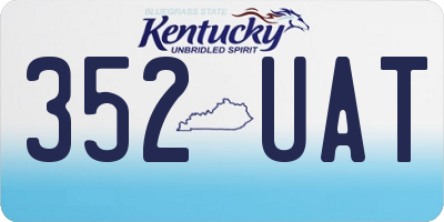 KY license plate 352UAT