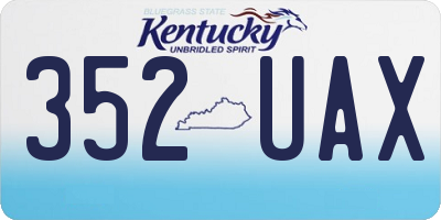KY license plate 352UAX