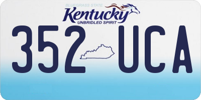 KY license plate 352UCA