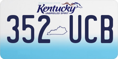 KY license plate 352UCB