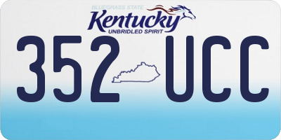 KY license plate 352UCC