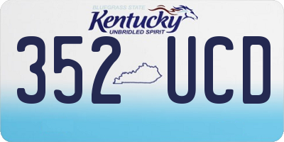 KY license plate 352UCD