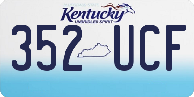 KY license plate 352UCF