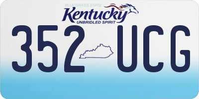 KY license plate 352UCG