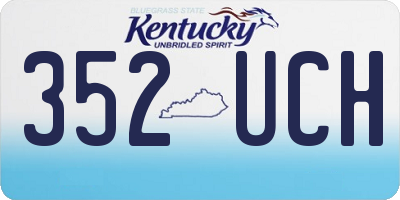 KY license plate 352UCH