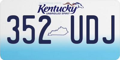 KY license plate 352UDJ