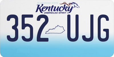 KY license plate 352UJG