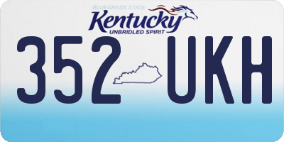 KY license plate 352UKH