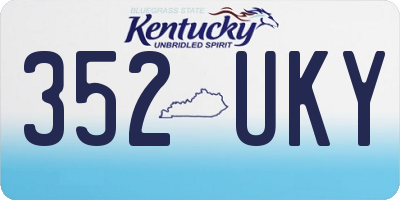 KY license plate 352UKY