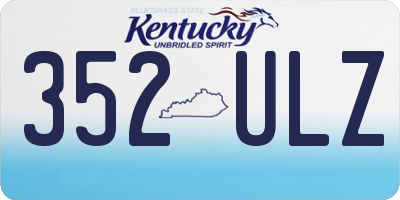 KY license plate 352ULZ