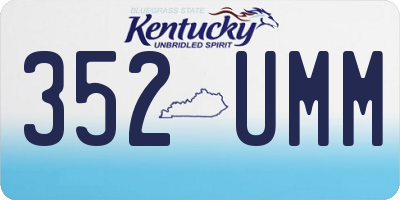 KY license plate 352UMM