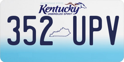 KY license plate 352UPV