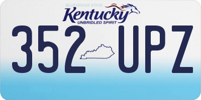 KY license plate 352UPZ