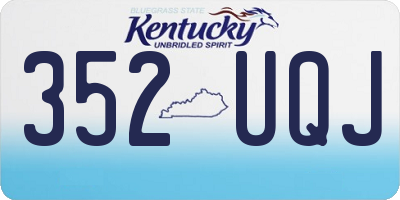 KY license plate 352UQJ