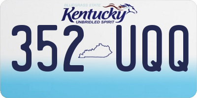 KY license plate 352UQQ