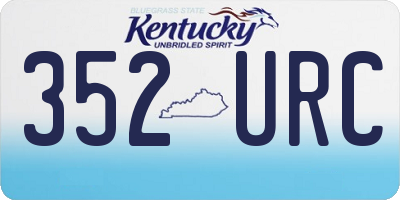 KY license plate 352URC