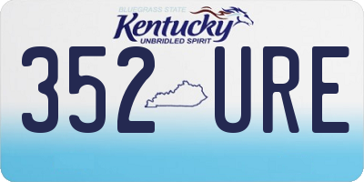 KY license plate 352URE
