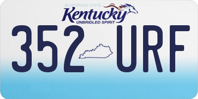 KY license plate 352URF
