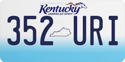 KY license plate 352URI