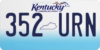 KY license plate 352URN