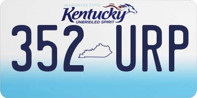 KY license plate 352URP
