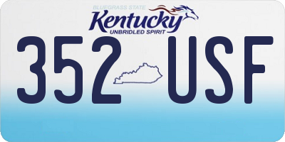 KY license plate 352USF