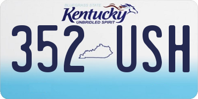 KY license plate 352USH