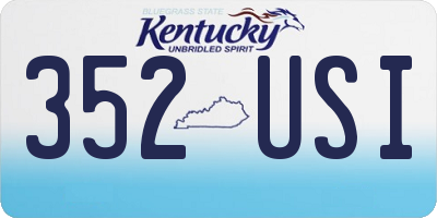 KY license plate 352USI