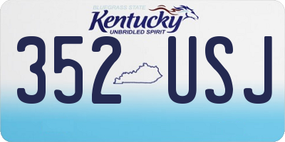 KY license plate 352USJ