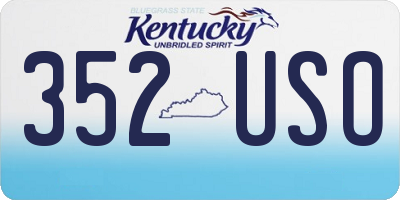 KY license plate 352USO