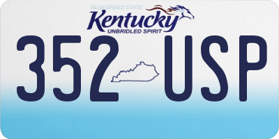 KY license plate 352USP