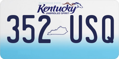 KY license plate 352USQ