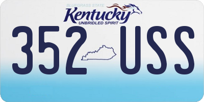 KY license plate 352USS