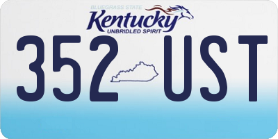KY license plate 352UST