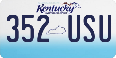 KY license plate 352USU