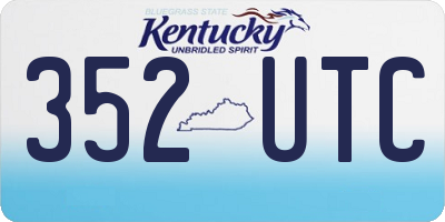 KY license plate 352UTC