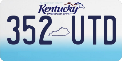KY license plate 352UTD