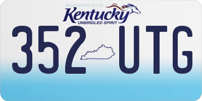 KY license plate 352UTG