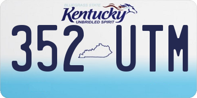 KY license plate 352UTM