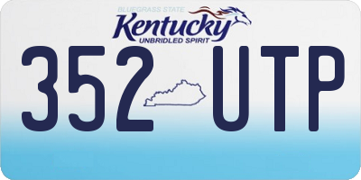 KY license plate 352UTP