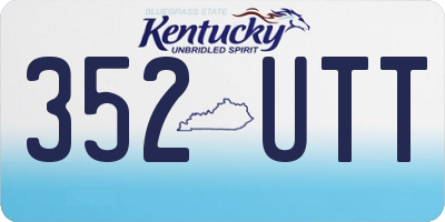 KY license plate 352UTT