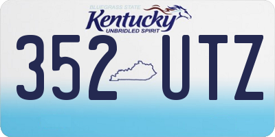 KY license plate 352UTZ