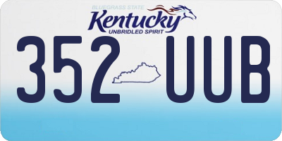 KY license plate 352UUB