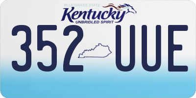 KY license plate 352UUE