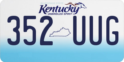 KY license plate 352UUG