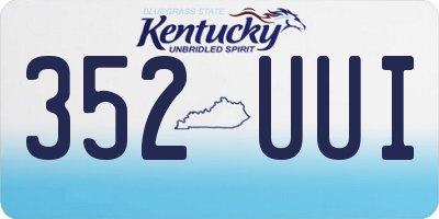 KY license plate 352UUI